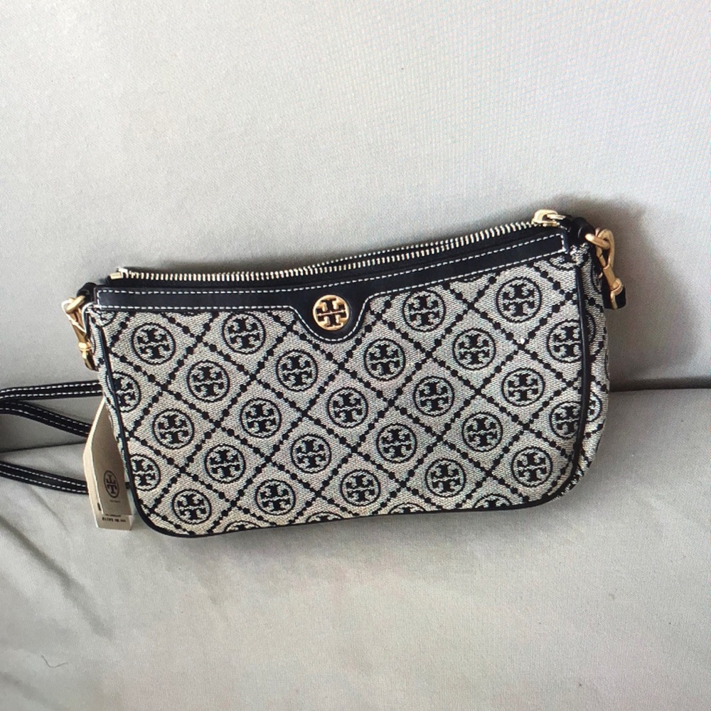 Tory Burch Mini Monogram Jacquard Zip Shoulder Bag